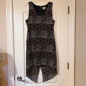 Maeve Black and Brown Asymmetrical Dress